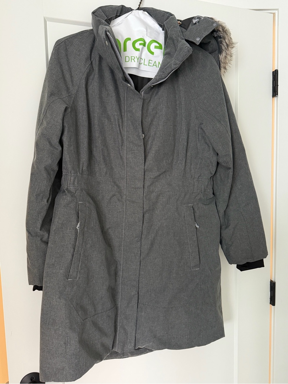 Women’s North Face Gray Winter Parka Jacket (L)